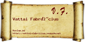Vattai Fabrícius névjegykártya